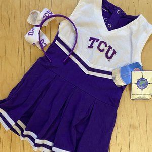 NWT 18M TCU Cheerleader Outfit with Headband